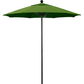 Venture 7-1/2' Patio Umbrella, Black Pole, Sunbrella 1A Spectrum Cilantro Fabric view 2