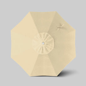 California Umbrella Venture 7.5 Patio Umbrella Ashwood Simulation Pole Sunbrella Antique Beige 