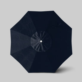 California Umbrella Venture 7.5 Patio Umbrella Ashwood Simulation Pole Sunbrella Navy 
