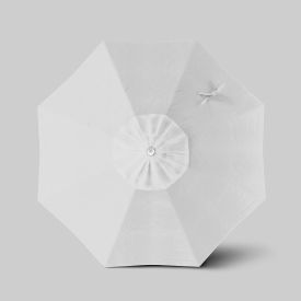 California Umbrella Venture 7.5 Patio Umbrella Ashwood Simulation Pole Olefin White 