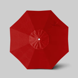 California Umbrella Venture 7.5 Patio Umbrella Ashwood Simulation Pole Olefin Red 