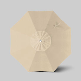 California Umbrella Venture 7.5 Patio Umbrella Ashwood Simulation Pole Olefin Antique Beige 