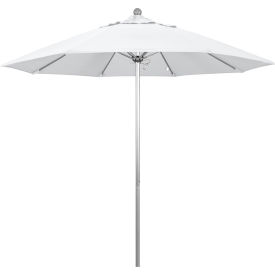 MARCH PRODUCTS INC ALTO908002-F04 California Umbrella 9 Patio Umbrella - Olefin White - Silver Pole - Venture Series image.