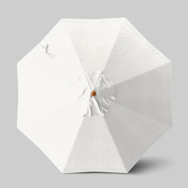 California Umbrella Venture 9 Patio Umbrella Teak Simulation Pole Sunbrella Natural 