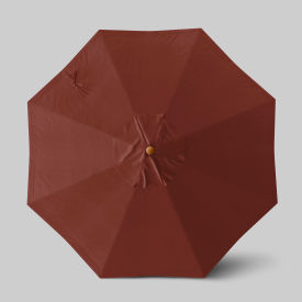 California Umbrella Venture 9 Patio Umbrella Teak Simulation Pole Sunbrella Henna 