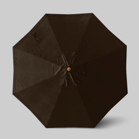 California Umbrella Venture 9 Patio Umbrella Teak Simulation Pole Sunbrella Bay Brown 