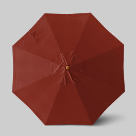 California Umbrella Venture 9 Patio Umbrella Teak Simulation Pole Sunbrella Terracotta 