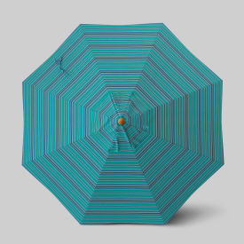 California Umbrella Venture 9 Patio Umbrella Teak Simulation Pole Sunbrella Dolce Oasis 