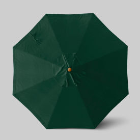 California Umbrella Venture 9 Patio Umbrella Teak Simulation Pole Olefin Hunter Green 