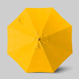 California Umbrella Venture 9 Patio Umbrella Teak Simulation Pole Olefin Lemon 