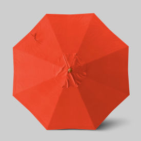 California Umbrella Venture 9 Patio Umbrella Teak Simulation Pole Olefin Sunset 