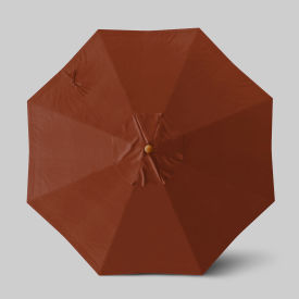 California Umbrella Venture 9 Patio Umbrella Teak Simulation Pole Olefin Terracotta 