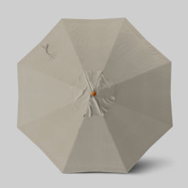 California Umbrella Venture 9 Patio Umbrella Teak Simulation Pole Olefin Woven Granite 