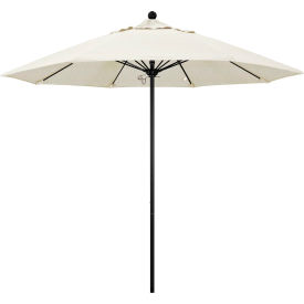 Venture 9' Patio Umbrella, Black Pole, Sunbrella 1A Canvas Fabric view 2