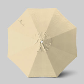 California Umbrella Venture 9 Patio Umbrella Ashwood Simulation Pole Sunbrella Antique Beige 