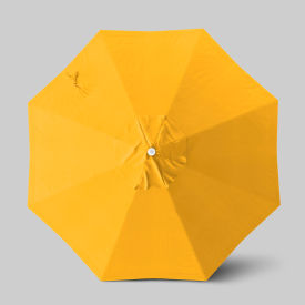 California Umbrella Venture 9 Patio Umbrella Ashwood Simulation Pole Sunbrella Sunflower Yellow 