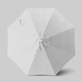 California Umbrella Venture 9 Patio Umbrella Ashwood Simulation Pole Olefin White 
