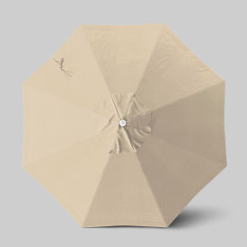 California Umbrella Venture 9 Patio Umbrella Ashwood Simulation Pole Olefin Antique Beige 
