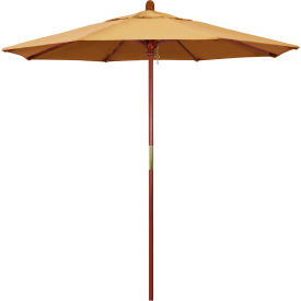 7.5' Patio Umbrella, Hardwood Pole, Sunbrella Fabric, Wheat view 2