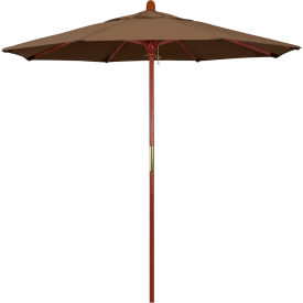 California Umbrella 7.5 Patio Umbrella Grove Series Hardwood Pole Sunbrella Cocoa 