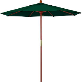 California Umbrella 7.5 Patio Umbrella Grove Series Hardwood Pole Sunbrella Forest Green 