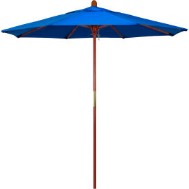 MARCH PRODUCTS INC MARE758-F03 California Umbrella 7.5 Patio Umbrella - Olefin Royal Blue - Hardwood Pole - Grove Series image.