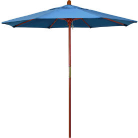 California Umbrella 7.5' Patio Umbrella - Olefin Frost Blue - Hardwood Pole - Grove Series