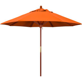 9' Patio Umbrella, Hardwood Pole, Sunbrella Fabric, Tuscan view 2
