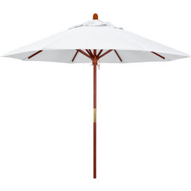 California Umbrella 9' Patio Umbrella - Olefin White - Hardwood Pole - Grove Series