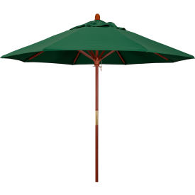 MARCH PRODUCTS INC MARE908-F08 California Umbrella 9 Patio Umbrella - Olefin Hunter Green - Hardwood Pole - Grove Series image.