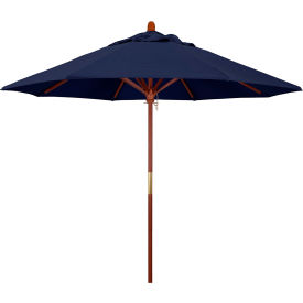 MARCH PRODUCTS INC MARE908-F09 California Umbrella 9 Patio Umbrella - Olefin Navy - Hardwood Pole - Grove Series image.