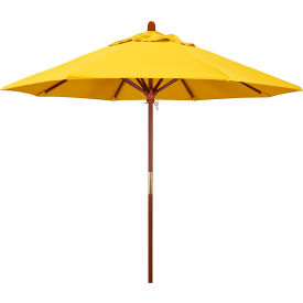 MARCH PRODUCTS INC MARE908-F25 California Umbrella 9 Patio Umbrella - Olefin Lemon - Hardwood Pole - Grove Series image.