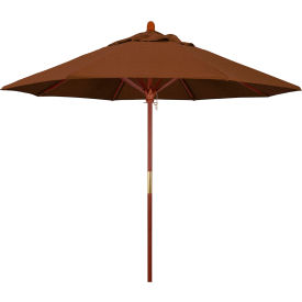 California Umbrella 9' Patio Umbrella - Olefin Teak - Hardwood Pole - Grove Series