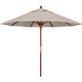 MARCH PRODUCTS INC MARE908-F77 California Umbrella 9 Patio Umbrella - Olefin Woven Granite - Hardwood Pole - Grove Series image.