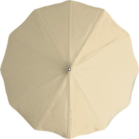 California Umbrella Pagoda 8-1/2 Patio Umbrella Silver Pole Sunbrella Antique Beige 
