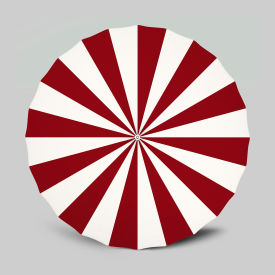 California Umbrella Pagoda 8-1/2 Patio Umbrella Silver Pole Sunbrella Natural/Jockey Red 