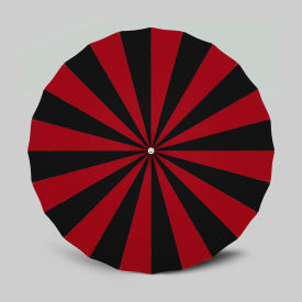 California Umbrella Pagoda 8-1/2 Patio Umbrella Black Pole Sunbrella Black/Jockey Red 