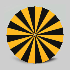 California Umbrella Pagoda 8-1/2 Patio Umbrella Black Pole Sunbrella Black/Sunflower Yellow 