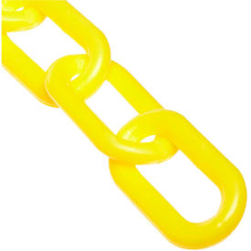 Global Industrial 00002-100 Mr. Chain Plastic Chain, 3/4" Link, 100L, HDPE, Yellow image.