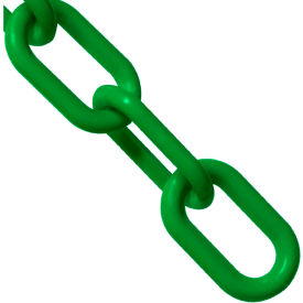 Global Industrial 00004-25 Mr. Chain Plastic Chain, 3/4" Link, 25L, HDPE, Green image.