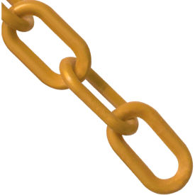Global Industrial 00009-25 Mr. Chain Plastic Chain, 3/4" Link, 25L, HDPE, Gold image.