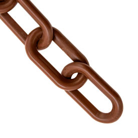 Global Industrial 00010-100 Mr. Chain Plastic Chain, 3/4" Link, 100L, HDPE, Brown image.