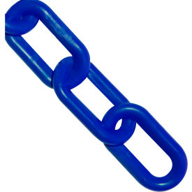 Global Industrial 00026-100 Mr. Chain Plastic Chain, 3/4" Link, 100L, HDPE, Traffic Blue image.