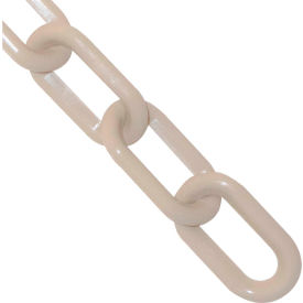 Global Industrial 00055-25 Mr. Chain® Plastic Barrier Chain, 3/4" x 25L, Army Tan image.