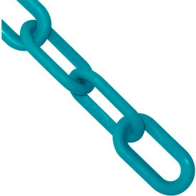 Global Industrial 00056-100 Mr. Chain® Plastic Barrier Chain, 3/4" x 100L, Turquoise image.
