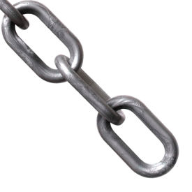 Global Industrial 10008-100 Mr. Chain Plastic Chain, 1" Link, 100L, HDPE, Silver image.