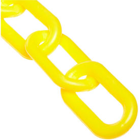 Global Industrial 30002-25 Mr. Chain Plastic Chain Barrier, 1-1/2"x25L, Yellow image.
