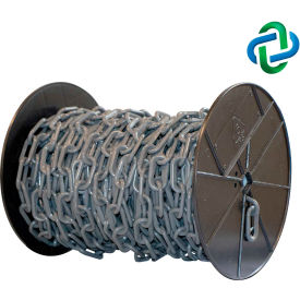 Global Industrial 30157 Mr. Chain® Plastic Barrier Chain On a Reel, 1-1/2" x 200L, Slate Gray image.