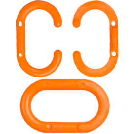 Global Industrial 30712-10 Mr. Chain Master Links, 1-1/2", Safety Orange, 10 Pack image.