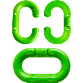 Global Industrial 30714-10 Mr. Chain Master Links, 1-1/2", Safety Green, 10 Pack image.